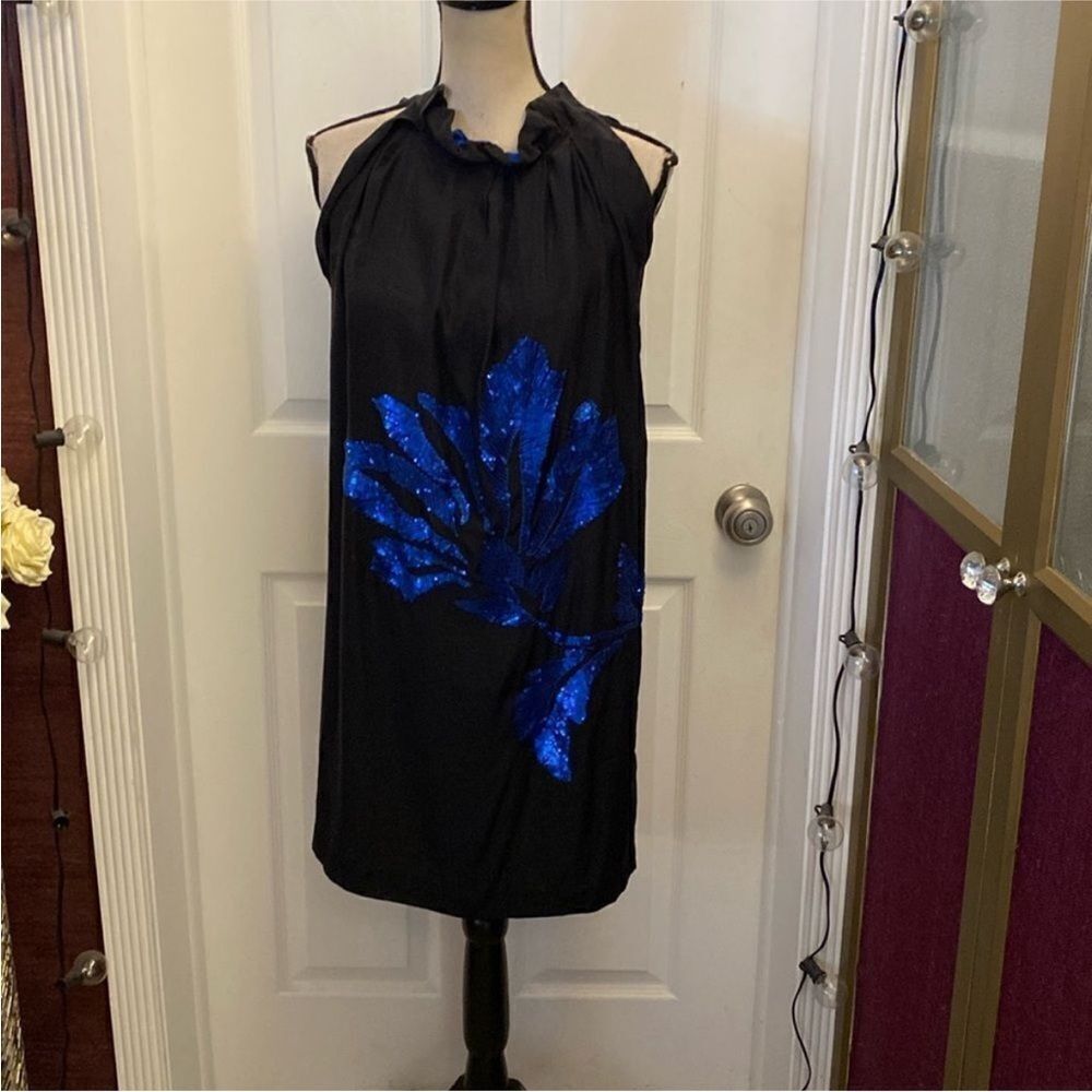 Robert Rodriguez Black and Blue Dress, US2
